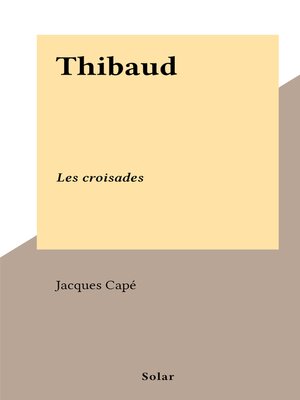 cover image of Thibaud